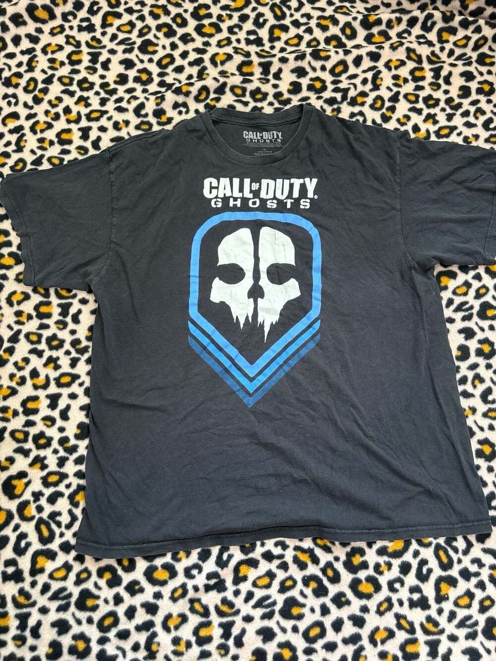 Call of Duty Ghosts Skull Logo Graphic T-Shirt Size XL